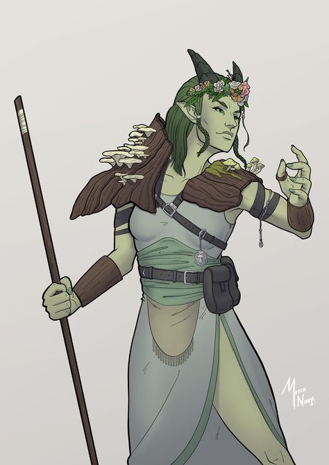 Druid Of Spores, Tiefling Druid, Dnd Druid, Creepy Costumes, D D Character Ideas, Dungeons And Dragons Characters, Dnd Art, Fantasy Inspiration, Female Character Design