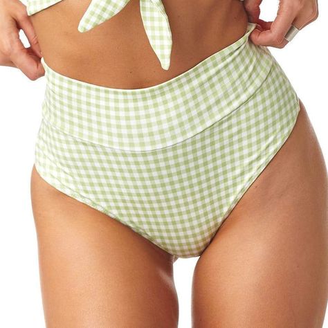 MontceVert Gingham High Rise Bikini Bottom Gingham Swimsuit, Striped Bathing Suit, Hourglass Shape, Swimsuits High Waisted, Gingham, Summer Outfits, 404 Not Found, High Rise, High Waisted