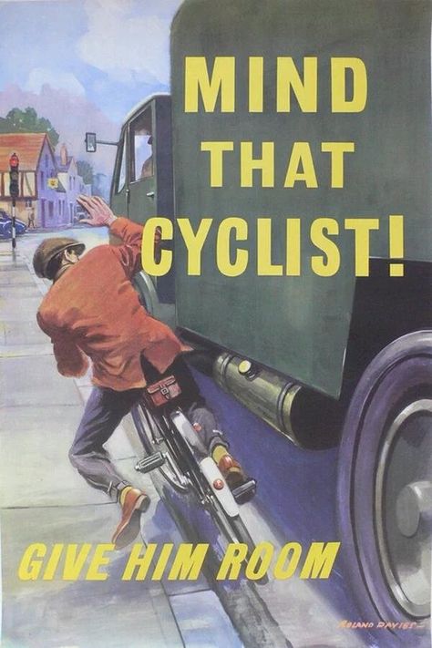 RT @PulpLibrarian: "Mind that cyclist!" A Roland Davies road safety poster from 1950. #cycling https://t.co/7I9LzAMXfG Road Safety Poster, Bike Graphics, Bike Artwork, Safety Poster, Cycling Posters, Drawing Competition, Velo Vintage, Safety Posters, Cycling Quotes