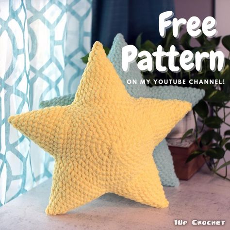 Free Amigurumi Patterns — 1Up Crochet Free Star Pillow Crochet Pattern, Free Star Crochet Blanket Pattern, Amigurumi Star Pillow, Star Crochet Pillow Pattern, Crochet Free Pillow Pattern, Crochet Star Pillow Pattern, Crochet Starfish Pillow, Amigurumi Pillow Free Pattern, Free Crochet Home Decor Patterns