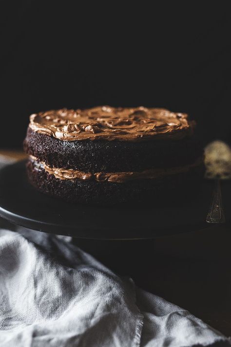 Spiced Hot Chocolate Cake | One Tough Cookie Meringue, Pretty Toast, Butterbeer Cake, Spiced Hot Chocolate, Hot Chocolate Cake, Buttermilk Frosting, One Tough Cookie, American Buttercream, Cocoa Cake