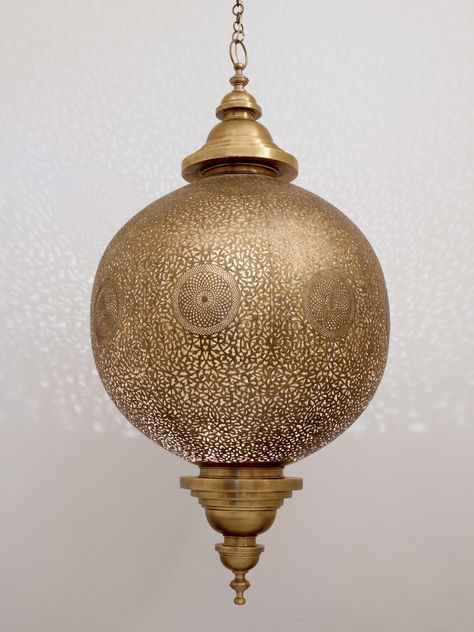 GLOBE Ceiling Pendant - Large from Moroccan Bazaar Moroccan Ceiling, Lighting Design Interior, Ceiling Pendant, Interior Design Projects, Home Lighting, Globe, Wall Lights, Ceiling, Ceiling Lights