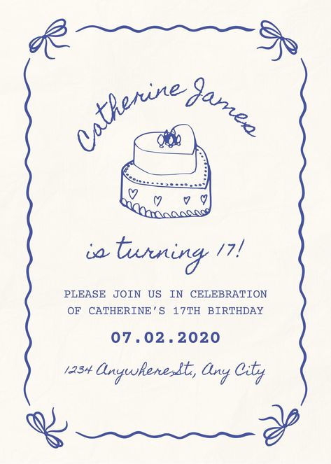 Super Cute Super Trendy Coquette Birthday Invitation! Easy to download and edit to your liking! Send out invitations in minutes! Fancy Sweet 16 Invitations, Cute Grad Invitations, Bday Invite Ideas, Sweet 16 Birthday Invitation Template, Bday Party Invitations Aesthetic, Rsvp Birthday Invitation, Cute Bday Invitations, Invitation 15 Birthday, Bookstore Birthday Party