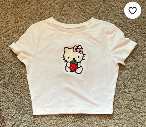 Y2k Shirts Aesthetic, Hello Kitty T-shirt, Ropa Hello Kitty, Hello Kitty Ropa, Coquette T Shirt, Hello Kitty Clothing, Clothes Hello Kitty, Hello Kitty Outfits, Sanrio T Shirt