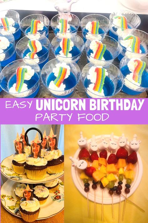 Magical Birthday Party Ideas, Unicorn Party Snack Ideas, Unicorn Rainbow Party Food, Unicorn Themed Party Food, Unicorn Birthday Snack Ideas, Savory Unicorn Party Food, Unicorn Theme Snacks, Healthy Unicorn Party Food, Unicorn Party Food Lunch