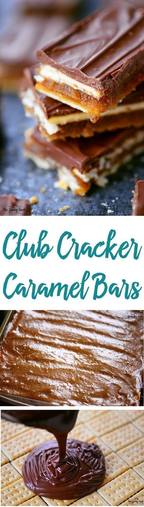 Tray Desserts, Club Cracker, Dipped Treats, Club Crackers, Gunny Sack, Kid Recipes, Caramel Bars, Bar Recipes, Bar Cookies