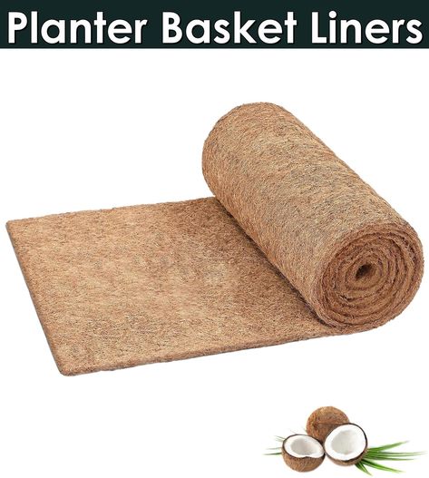 Lazamit Coco Liner Roll, 15.7x118 inch Natural Coconut Liners for Planters, Coco Coir Liner Mat for Hanging Basket Animal Pet Planter Liners, Basket Garden, Coco Coir, Chicken Cages, Basket Liners, Unique Planter, Decorative Planters, Coconut Fiber, Carpet Mat