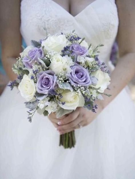 Purple And White Bouquet, Purple Bouquets, Purple Wedding Bouquets, Wedding Colors Purple, Lavender Bouquet, Lilac Wedding, Rose Wedding Bouquet, Purple Wedding Flowers, White Wedding Bouquets