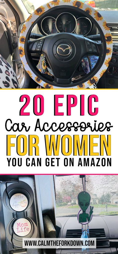 Women Car Accessories Decor, Womens Truck Accessories, Amazon Car Essentials For Women, Decorated Car Exterior, Jeep Gifts For Women, Female Car Decor, Amazon Must Haves For Car, Car Kits For Women, Suv Accessories For Women