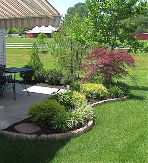 Landscaping Around Patio, Diy Garden Landscaping, Backyard Ideas For Small Yards, Backyard Landscape, Front Yards, Easy Landscaping, Landscape Edging, Landscape Designs, Have Inspiration