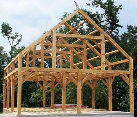 Crossville Tennessee, Timber Frame Plans, Timber Frame Pavilion, Timber Frame Cabin, Timber Frame Joinery, Metal Barn Homes, Timber Frame Barn, Timber Frame Building, Timber Frame Construction