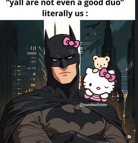 Batman And Hello Kitty, Literally Us, Horrible Tattoos, Me And Him, Master Tattoo, Me And Bae, Batman And Catwoman, Im Batman, Best Duos