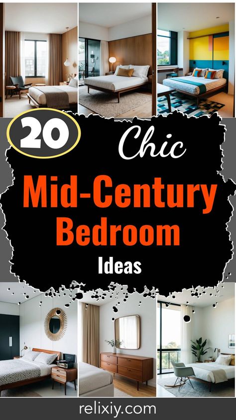 20 Mid-Century Modern Bedroom Ideas You’ll Love Mid Century Modern Rug Bedroom, Mid Century Modern Duvet Cover, Mid Century Farmhouse Bedroom, Mid Century Modern Primary Bedroom, Bedroom Inspirations Mid Century Modern, Midcentury Bedroom Aesthetic, 60s Bedroom Aesthetic, Mid Century Modern Makeover, Mid Century Modern Bedroom Design