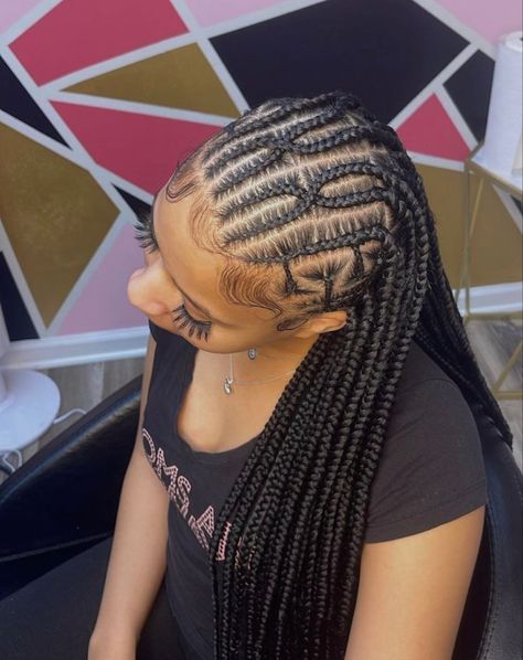 Stunning 2024 Funali Braids with Knotless Designs for Fashion Trailblazers Knotless Ideas, Funali Braids With Knotless, Feed In Braids Cornrows, Funali Braids, Big Box Braids Hairstyles, Feed In Braids Hairstyles, Box Braids Hairstyles For Black Women, Cute Braided Hairstyles, Braided Cornrow Hairstyles