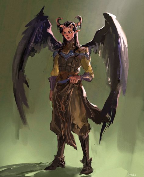 Female Tiefling, Tiefling Female, Demon Art, Dnd Art, The Wing, Modern Fantasy, Dnd Characters, Character Portraits, Art Plastique