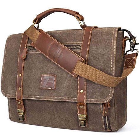 Computer Business, Mens Briefcase, Brown Satchel, Business Briefcase, Laptop Messenger Bags, Canvas Messenger Bag, Briefcase For Men, Messenger Bag Men, Self Service