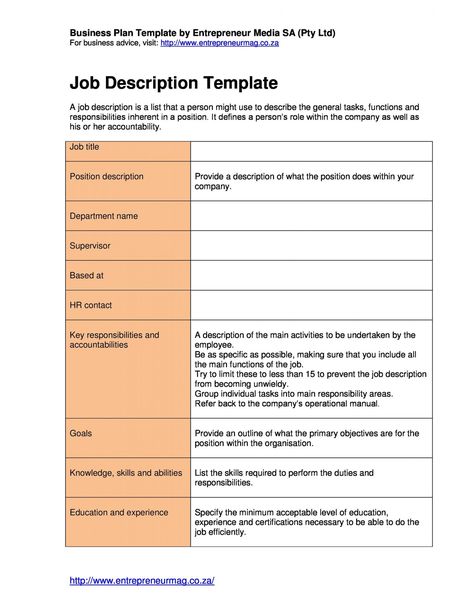 free 47 job description templates &amp; examples ᐅ templatelab hr job description template pdf Google Doc Templates, Hr Jobs, Job Description Template, Company Job, Bookmark Template, Spreadsheet Template, Checklist Template, Online Form, Business Plan Template