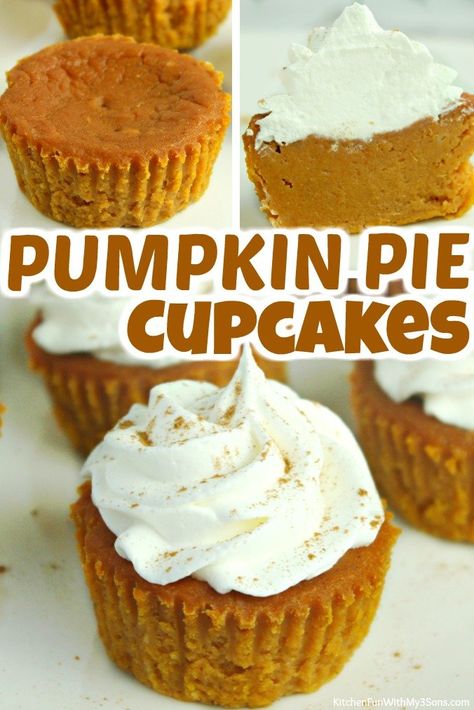 Pumpkin Pie In Cupcake Pan, Pumpkin Pie Muffin Tin, Pumpkin Pie Filled Cupcakes, Pumpkin Pie Canning Recipes, Pumpkin Pie Cupcakes Easy, Crustless Mini Pumpkin Pies In A Muffin Tin, Muffin Tin Pumpkin Pie, Cupcake Pan Pies, Pumpkin Pie Snacks