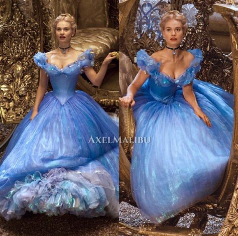 Backless Green Dress, Iconic Movie Dresses, New Cinderella Movie, Movie Dresses, Cinderella Live Action, Cinderella Cosplay, Hair In A Bun, Cinderella Movie, Cinderella 2015