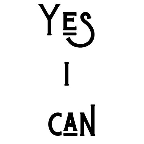 Yes I Can Print - Motivational Quote Print - Motivational Gift Ideas - Inspirational Quotes PosterPrint - Motivational Gift Ideas - Inspirational Quotes Poster Yes I Can Quotes, Quotes Poster, Minimalist Typography, Inspirational Quotes Posters, Yes I Can, Motivational Gifts, Typography Prints, Hardcover Notebook, Motivational Quote