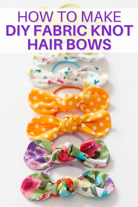 Diy Hairbow Tutorial, Hair Bows Hairstyle, Bows Hairstyle, Fabric Bow Tutorial, French Braiding, Easy Hair Bows, Diy Baby Bows, Funky Bow, Hair Bows Diy Ribbon