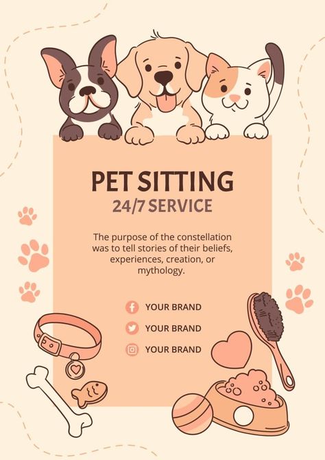 Petsitting Business Cards, Dog Sitting Flyer Ideas, Dog Walking And Pet Sitting Flyer, Dog Sitting Poster Ideas, Pet Sitting Poster Ideas, Pets Poster Design, Dog Walking Advertisement, Pet Shop Poster Design, Pet Sitter Flyer