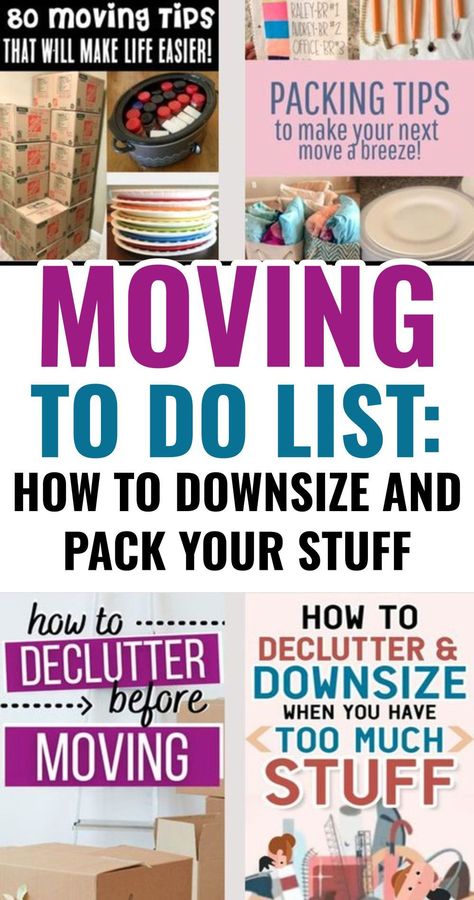 Pack Up Your House Easier When Moving With These Moving Tips and Tricks Moving Tips And Tricks, Moving To Do List, Get Seriously Organized, Moving House Packing, Seriously Organized, Moving Advice, How To Downsize, Downsizing Tips, Moving Packing List