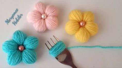 DIY Easy Woolen Flower Ideas - Kids Art & Craft