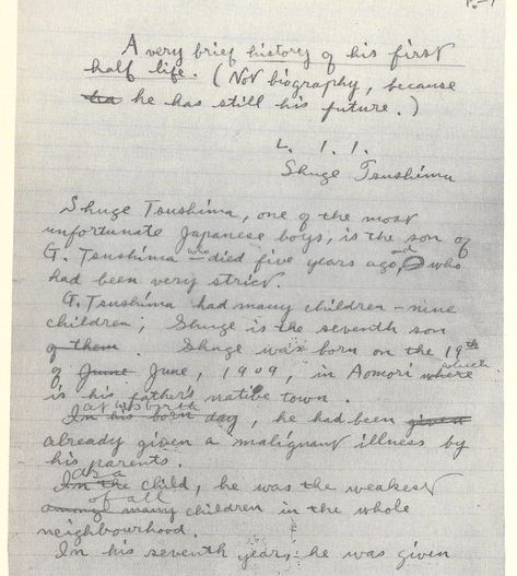 An English composition assignment that Dazai wrote in 1927 How To Write Like Dazai Osamu Handwriting, Dazai Osamu Real Life Author, Dazai Osamu Handwriting, Dazai Writing, Dazai Handwriting, English Composition, English Handwriting, Handwriting Examples, Nice Handwriting