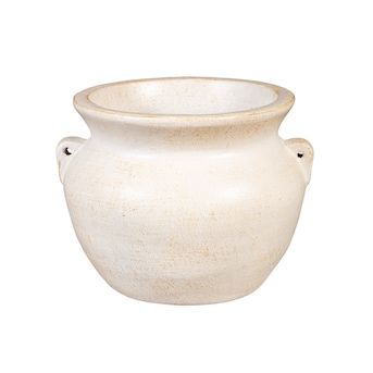 Style Selections Urn 21-in W x 15.25-in H White Clay Indoor/Outdoor Planter in the Pots & Planters department at Lowes.com Potting Flowers, Clay Planters, Indoor Outdoor Planter, Outdoor Planter, Flowers Plants, Outdoor Planters, Small Trees, Trees And Shrubs, White Clay