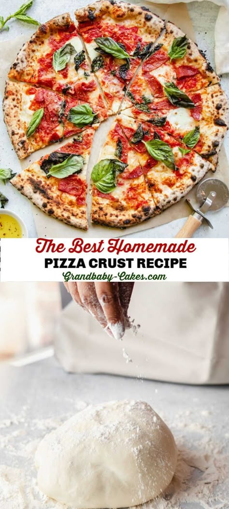 Homemade Pizza Crust Recipe, Make Pizza Dough, Best Pizza Dough Recipe, Perfect Pizza Dough, Grandbaby Cakes, Homemade Pizza Crust, Pizza Roll, Crispy Pizza, Neapolitan Pizza