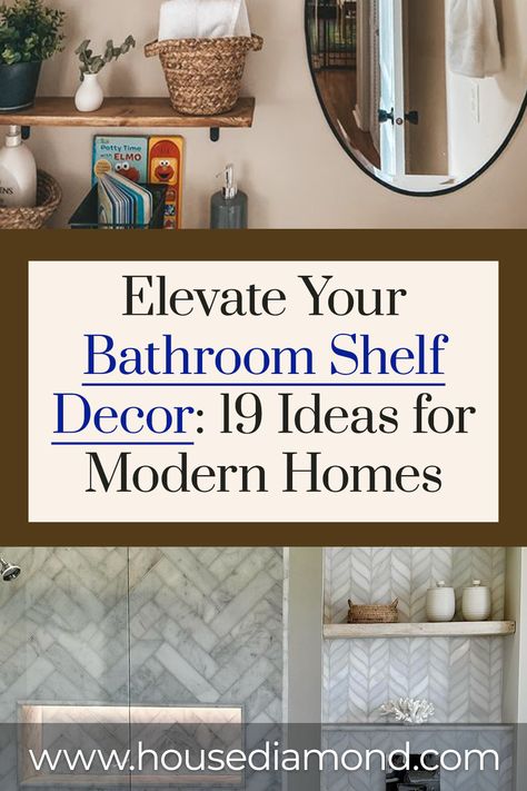 Upgrade your bathroom with our selection of 19 shelf decor ideas. Find the perfect balance of style and functionality for your modern home. Bathroom Shelf Styling Ideas, Bathroom Shelving Decor, Floating Shelf Decor Bathroom, Bathroom Shelf Decor Ideas, Decorating Bathroom Shelves, Modern Bathroom Trends, Top Shelf Decor, Shelf Decor Ideas, Cozy Apartment Decor