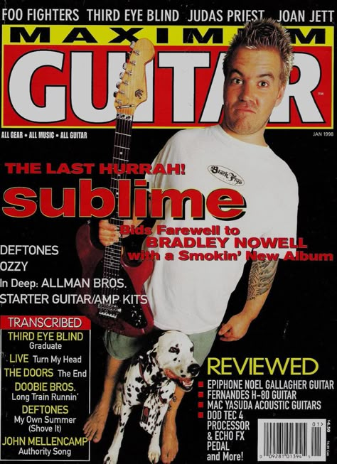 Sublime Poster, Sublime Aesthetic, Bradley Nowell, Sublime Band, Lou Dog, John Mellencamp, Third Eye Blind, Synyster Gates, Music Nerd