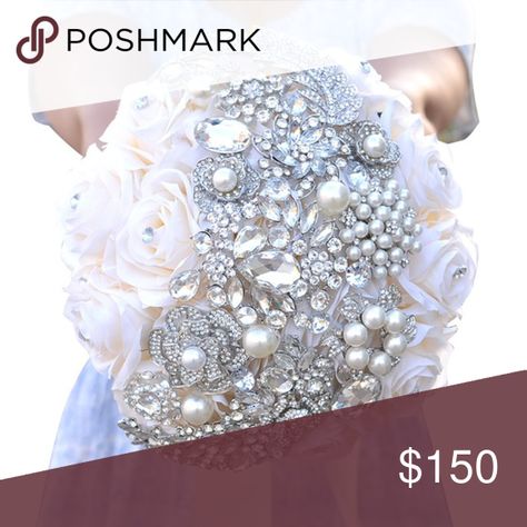 I just added this listing on Poshmark: White Brooch Bouquet - BQ1046. #shopmycloset #poshmark #fashion #shopping #style #forsale #Accessories Ivory Wedding Flowers, Beaded Bouquet, Bridal Wedding Bouquet, Bouquet Jewelry, Crystal Bouquet, Rose Bridal Bouquet, Bride Floral, Brooch Bouquets, Bouquet Bridal