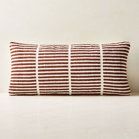 Ackerman Modern: California Mid Century Capsule Collection | CB2 Brown And White Color Palette, Designer Pillows, Silk Throw Pillows, Handwoven Tapestry, Handwoven Throw, Throw Pillows Bedroom, White Color Palette, Nyc Apt, Red Throw Pillows