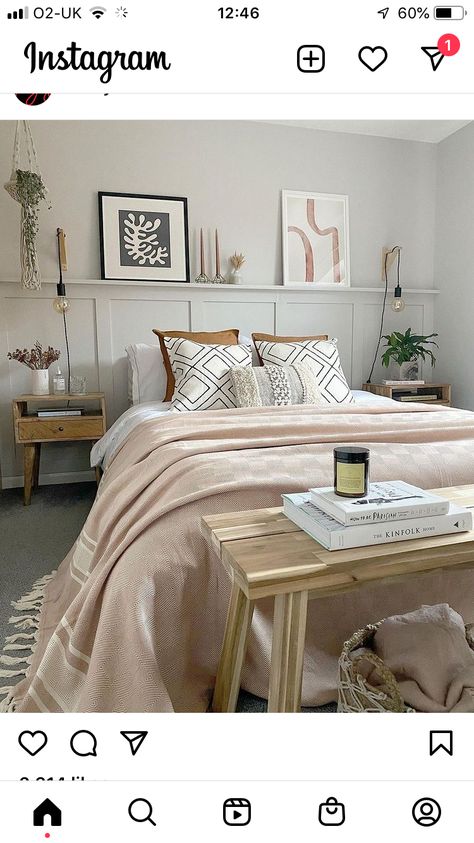 Scandi Bedroom, Airy Bedroom, Wall Panels Bedroom, Dekorasi Kamar Tidur, Bedroom Renovation, Bedroom Panel, Wall Decor Ideas, Redecorate Bedroom, Spare Bedroom