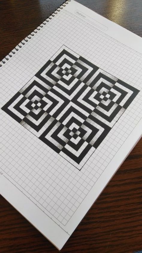 Omran O Mezher | #drawing #3d | Instagram Illusions Art, Graph Paper Designs, Zen Doodle Patterns, Study Art, Instagram Drawing, Design Basics, Optical Illusions Art, Paper Designs, Illusion Art