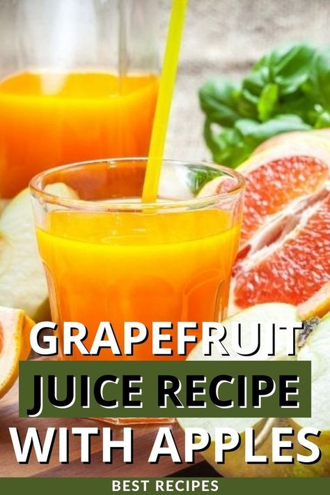 Juice Drinks: Check out this Grapefruit Juice Recipe with Apples and Carrots. Fresh, whole grapefruits are juiced to create a sour and sharp beverage that invigorates the body. #fruit #juice #recipe Juicing With Grapefruit, Juice With Grapefruit, Juicing Recipes Grapefruit, Pineapple Grapefruit Juice, Juice Recipes With Grapefruit, Homemade Grapefruit Juice, Grapefruit Orange Juice, Juice Recipes With Apples, Juicer Recipes Grapefruit