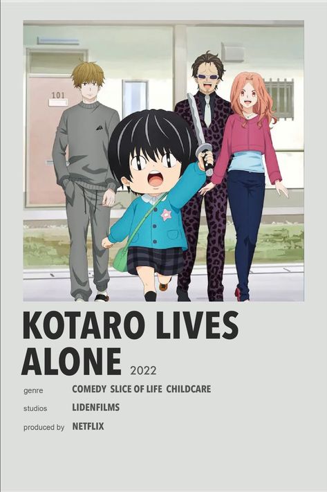 Kotaro Living Alone, Anime Show Posters, Anime Posters Minimalist, Anime Minimalist Poster, Slice Of Life Anime, Anime Suggestions, Good Anime Series, Animes To Watch, Minimalist Posters