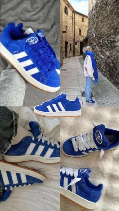 Campus 00s Blue, Blue Campus, Panda Shoes, Shoes Wallpaper, Outfit Inspo Casual, Adidas Campus, Shoe Inspo, Football Outfits, Swag Shoes