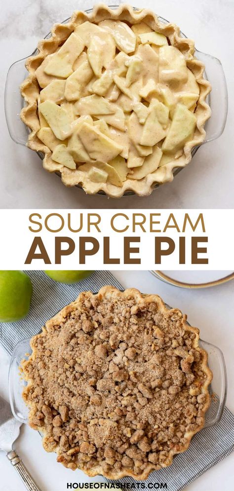 Sour Cream Apple Pie, Apple Cream, Apple Dessert Recipes, Favorite Pie, Cinnamon Flavor, Apple Pie Recipes, Delicious Pies, Apple Desserts, Köstliche Desserts