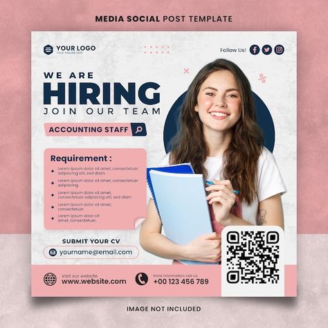 Hiring Template, Hotel Content, Hiring Flyer, Recruitment Ads, Hiring Poster, Job Poster, Education Poster Design, Job Hiring, Graphic Design Cards