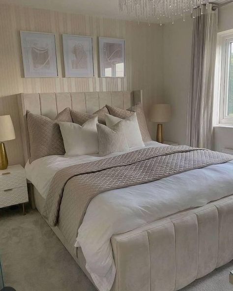 Double Bed Design Modern, Decent Bed Design, Double Bed Design, Beautiful Bed Designs, Double Bed Designs, Bed Design Ideas, Neutral Bedroom Decor, Classy Bedroom, Beautiful Bed