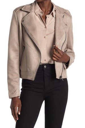 Fashion over 50: More Summer Sales - Southern Hospitality Suede Biker Jacket, Suede Biker, Faux Suede Moto Jacket, Warm Taupe, Suede Moto Jacket, Biker Chic, Real Leather Jacket, Celebrity Outfits, Women's Coats & Jackets