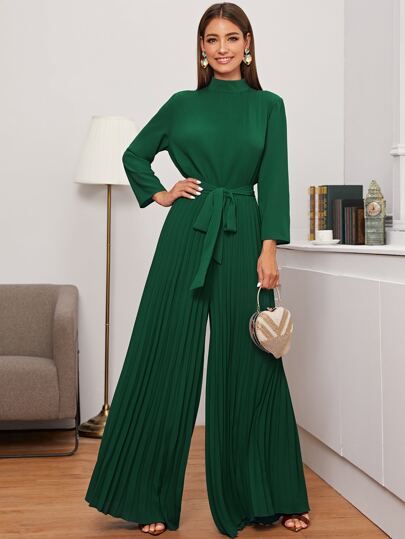 Soiree Jumpsuits, Jumpsuit Soiree, Jump Suites, Jumpsuit Hijab, Pleated Jumpsuit, Soiree Dress, Evening Jumpsuit, Belted Jumpsuit, Stylish Winter Outfits