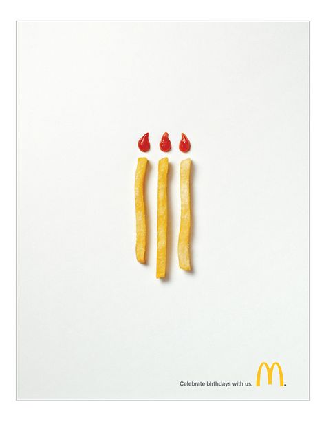 McDonald's Fry Campaign by Paul Prato, via Behance Mcdonalds Poster, Birthday Campaign, Advertising Inspiration, Print Campaign, Logos Retro, Clever Advertising, Job Offers, 광고 디자인, Creative Advertising Design