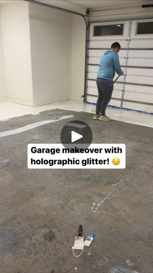 2.1K views · 94 reactions | DIY Holographic garage floor ✨
Garage floor makeover. Epoxy flooring, and doing holographic glitter from @hobbylobby 🫣 let’s see how this turns out.

@spectrumpainthardware #garagefloormakeover #garagefloor #glitter #glittergarage #makeover #diy #garagemakeover #holographic | The Silva Homestead | whit.silva · Original audio Glitter Garage Floor, Garage Cave Ideas, Garage Floor Ideas Cheap, Glitter Epoxy Floor, Epoxy Garage Floor Ideas, Garage Floor Makeover, Garage Epoxy Floor, Garage Floor Ideas, Epoxy Garage Floor