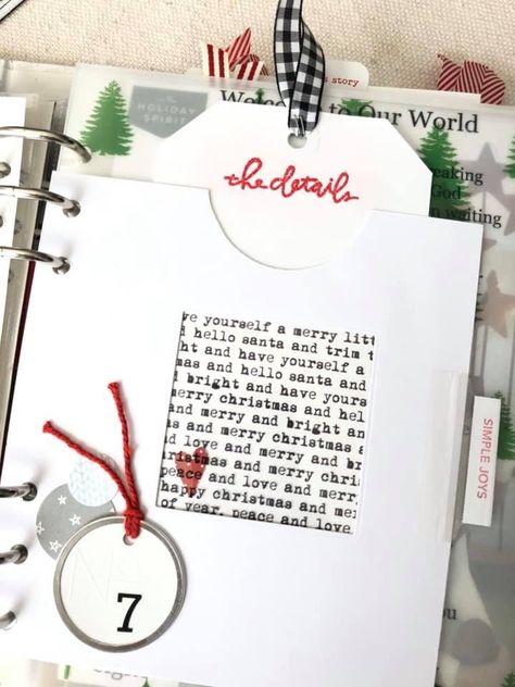 December Daily 2022 Ideas, December Daily Ideas Inspiration, Hello Santa, Scrapbook Christmas, Album Ideas, Christmas Journal, Family Scrapbook, Mini Journal, Memory Keeping