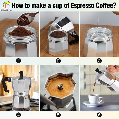 How To Use A Moka Pot, Coffee Moka Pot, Espresso Moka Pot, Cuban Cafe, Italian Espresso Machine, Moka Pot Coffee, Italian Coffee Maker, Ways To Make Coffee, Italian Espresso