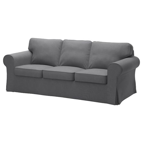 Ektorp Living Room, Ektorp Sofa Cover, Ikea Ektorp Sofa, Ektorp Sofa, Grey Couch, Ikea Ektorp, Affordable Apartments, High Quality Sofas, Ikea Sofa